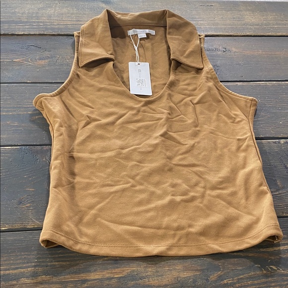 Friday Ponte Sleeveless Polo Chestnut - XS - Picture 3 of 8